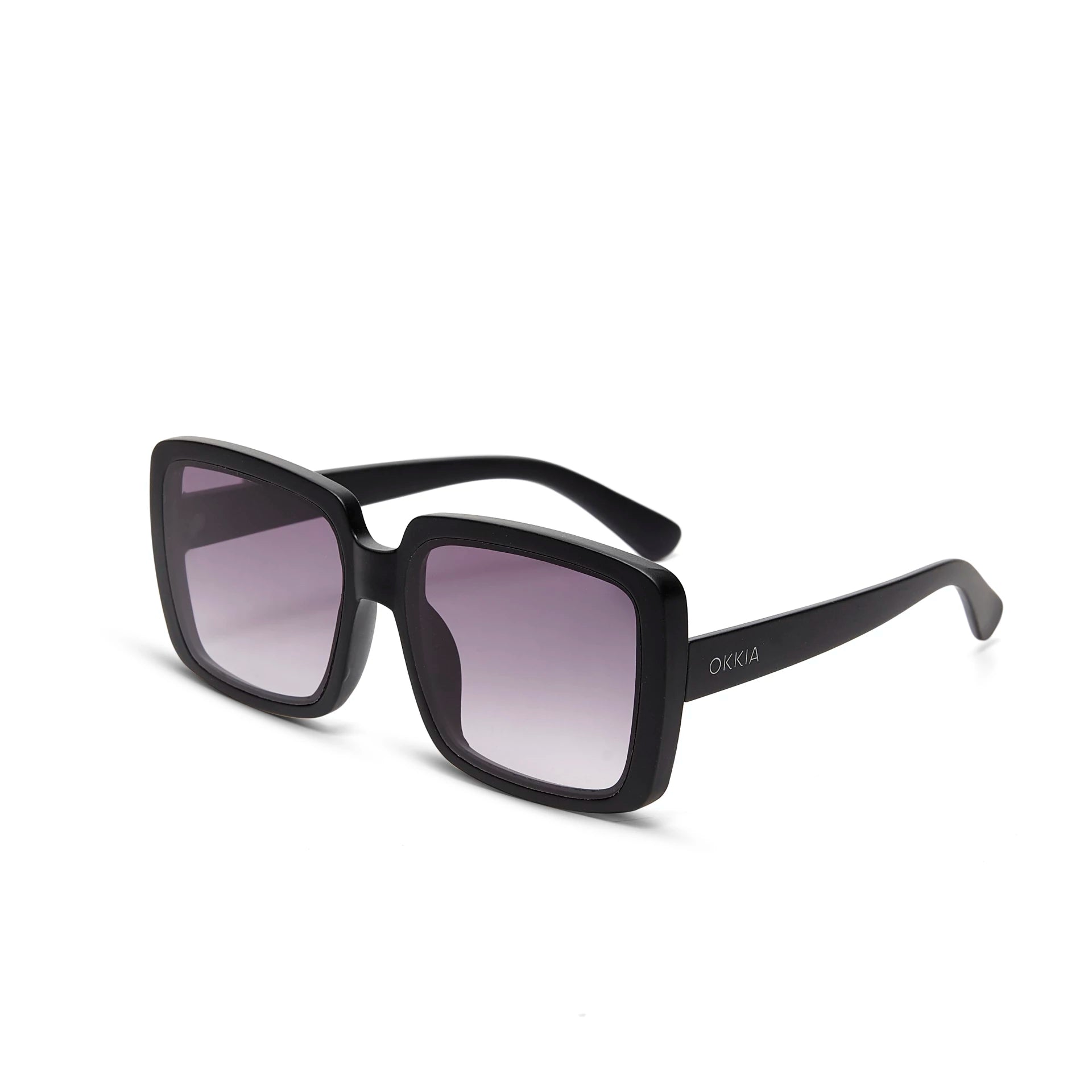 Okkia Zonnebril Alessia Big Square Shape - Black - Luxedy