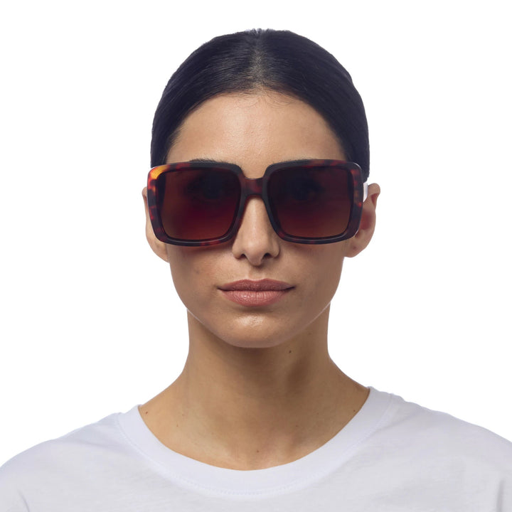 Okkia Zonnebril Alessia Big Square Shape - Classic Havanna Brown - Luxedy