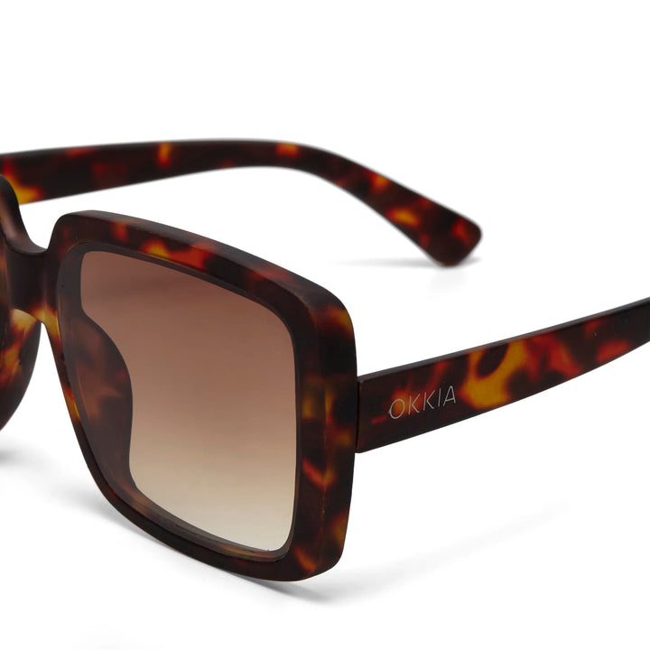 Okkia Zonnebril Alessia Big Square Shape - Classic Havanna Brown - Luxedy