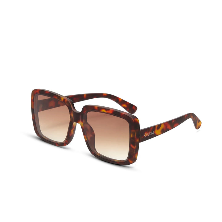 Okkia Zonnebril Alessia Big Square Shape - Classic Havanna Brown - Luxedy