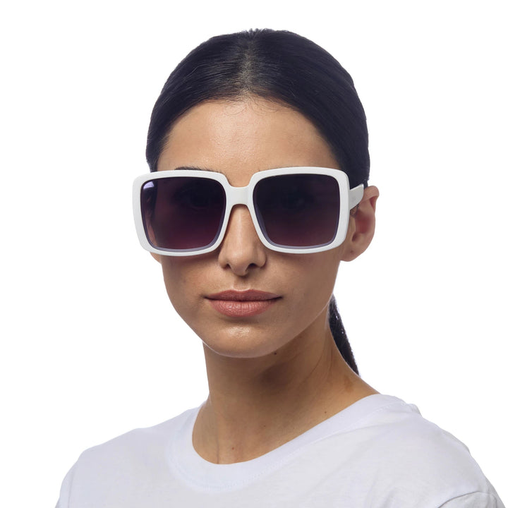 Okkia Zonnebril Alessia Big Square Shape - Optical White - Luxedy