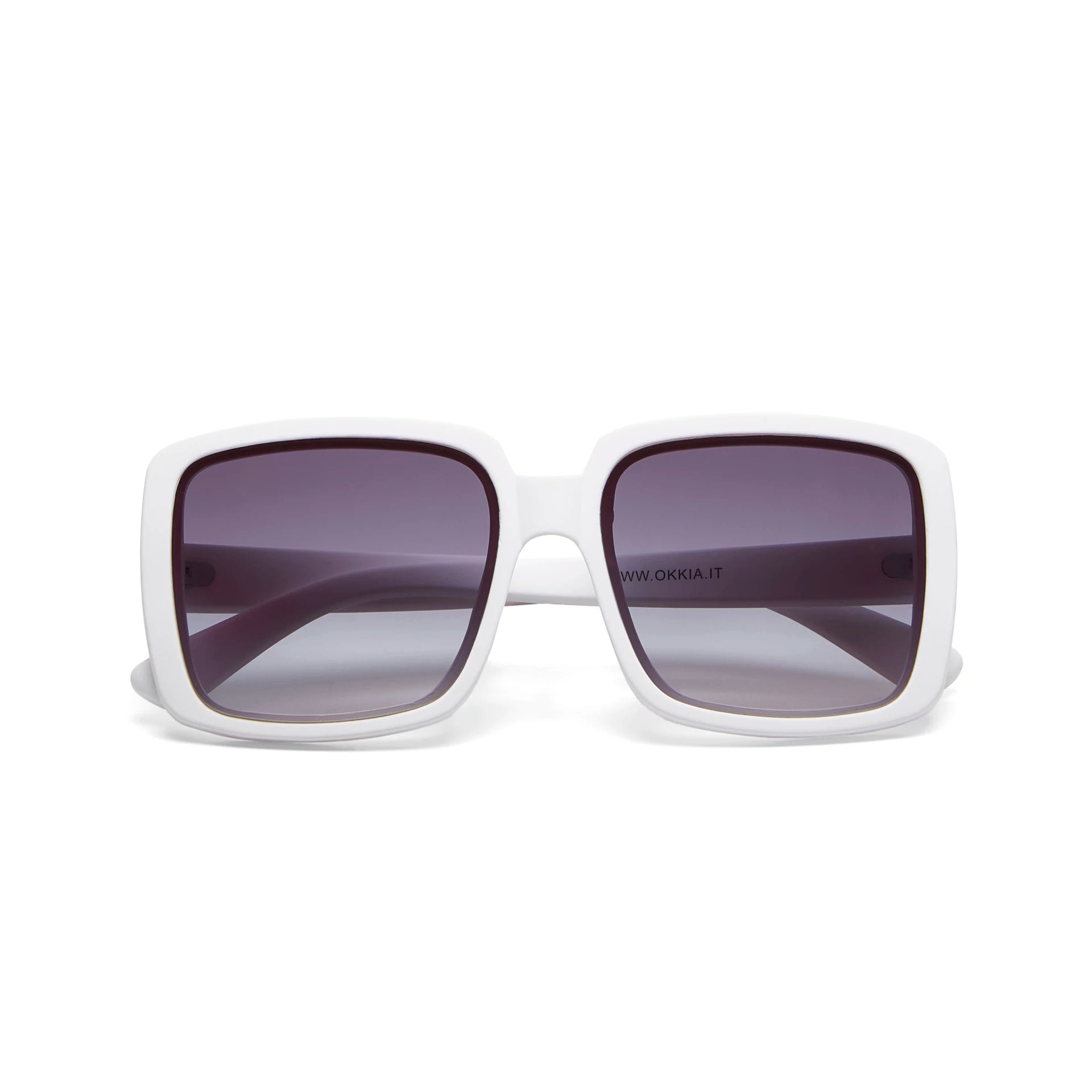 Okkia Zonnebril Alessia Big Square Shape - Optical White - Luxedy