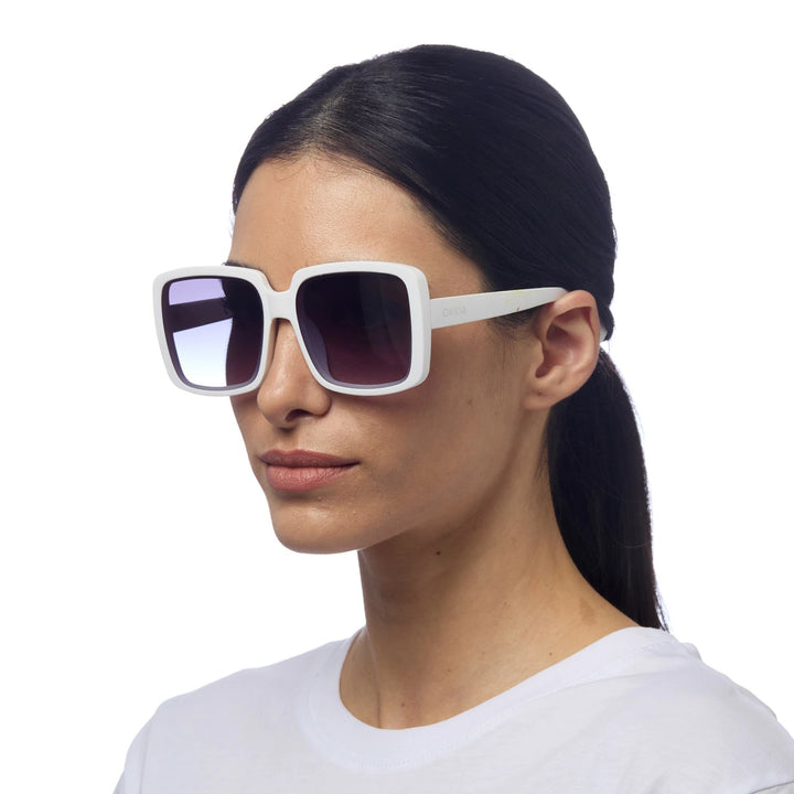 Okkia Zonnebril Alessia Big Square Shape - Optical White - Luxedy