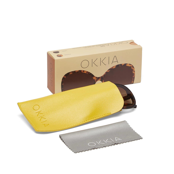 Okkia Zonnebril Anna Butterfly Shape - Classic Havana Brown - Luxedy