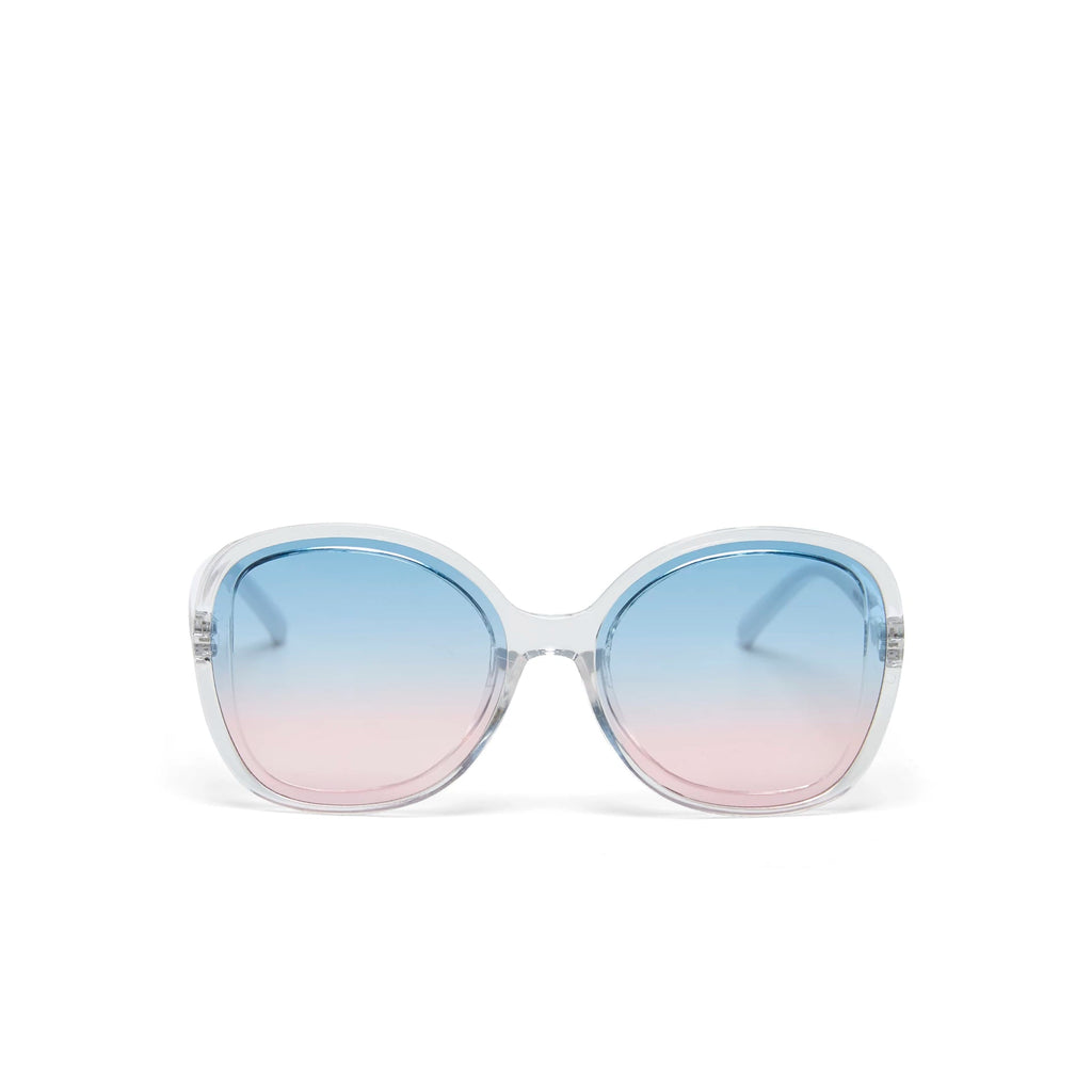 Okkia Zonnebril Anna Butterfly Shape - Clear & Pink/Blue - Luxedy