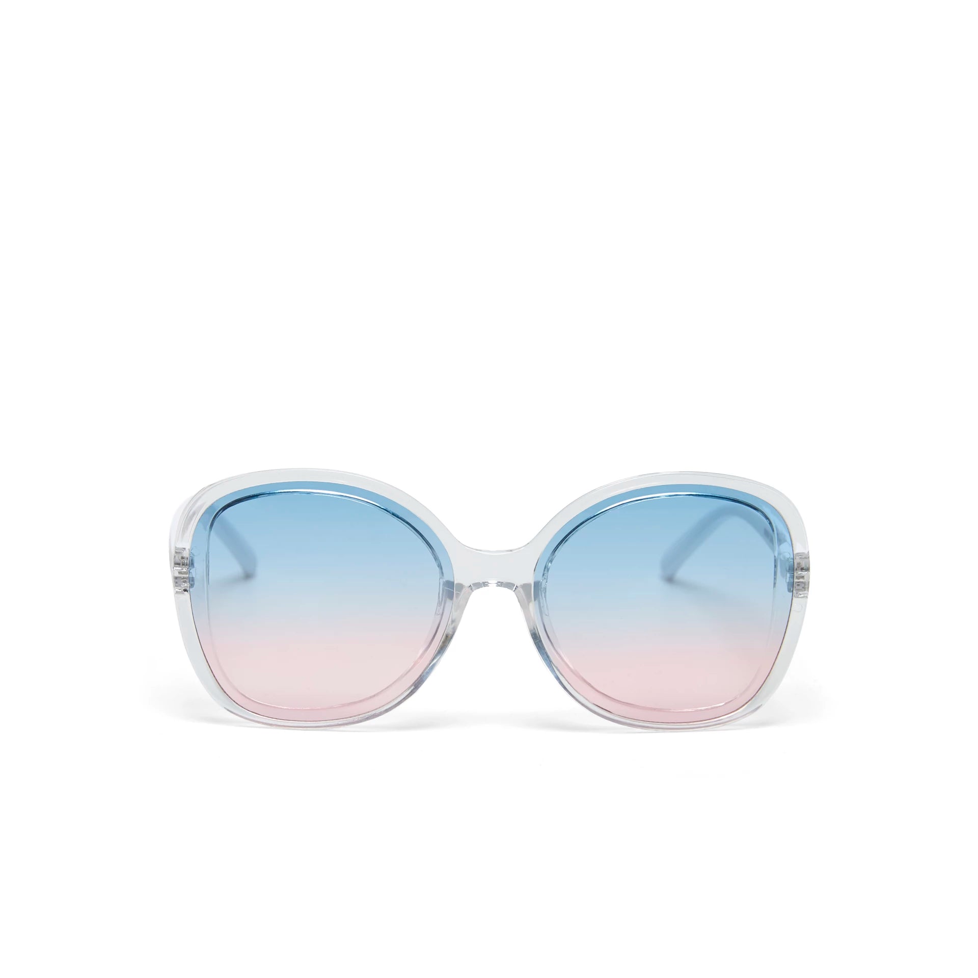 Okkia Zonnebril Anna Butterfly Shape - Clear & Pink/Blue - Luxedy