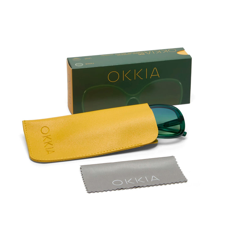 Okkia Zonnebril Anna Butterfly Shape - Transparant Green - Luxedy