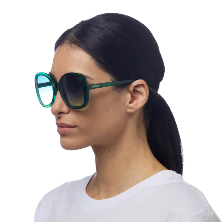 Okkia Zonnebril Anna Butterfly Shape - Transparant Green - Luxedy