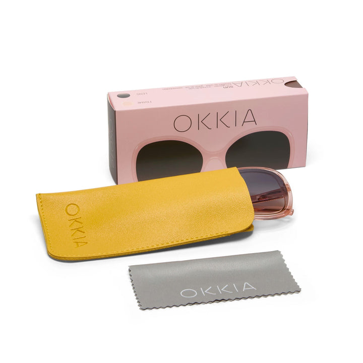 Okkia Zonnebril Anna Butterfly Shape - Transparant Pink - Luxedy