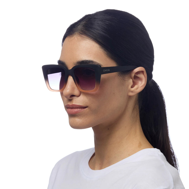 Okkia Zonnebril Elba Cateye Shape - Black Rose - Luxedy