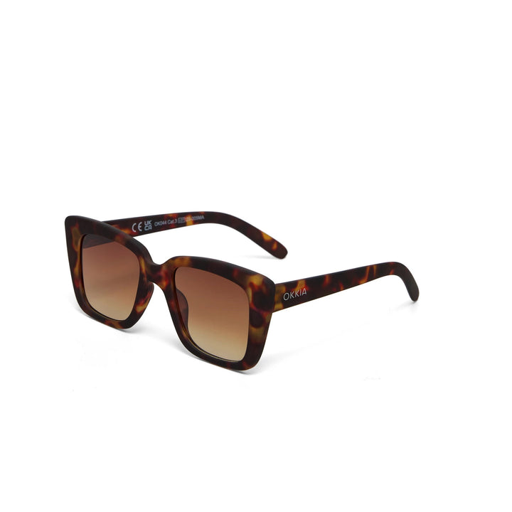 Okkia Zonnebril Elba Cateye Shape - Classic Havana Brown - Luxedy