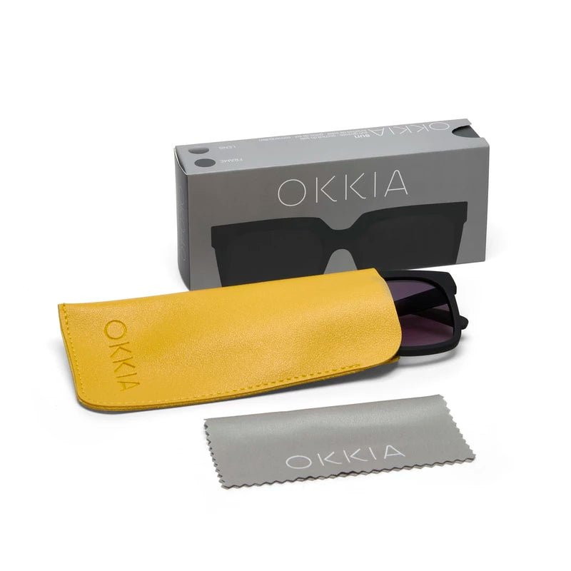 Okkia Zonnebril Roma Big Square Shape - Black - Luxedy