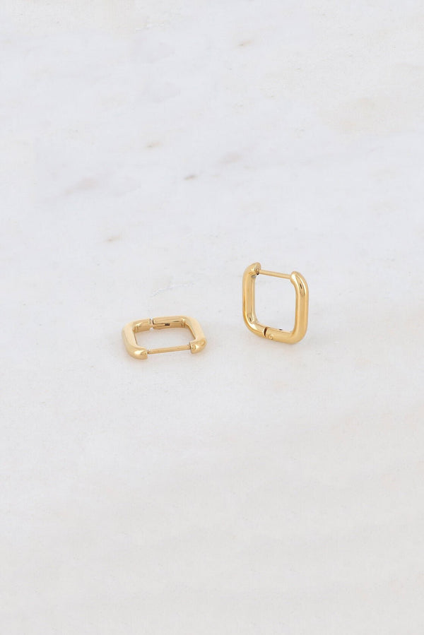 Oorbellen - Celia Square Hoops - Luxedy
