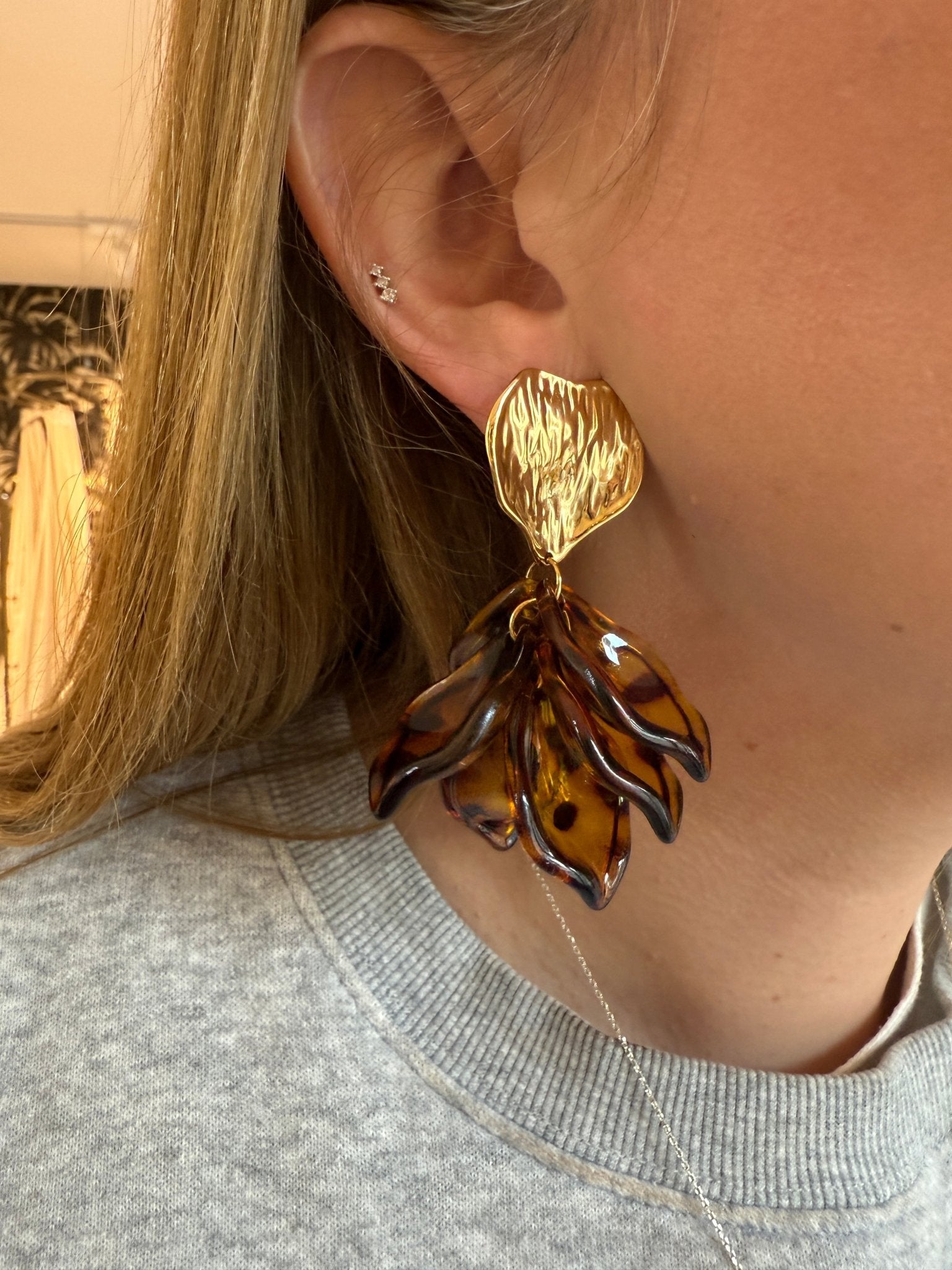 Oorbellen - Dahlia Leopard - Luxedy