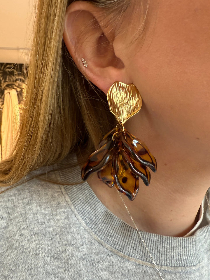 Oorbellen - Dahlia Leopard - Luxedy