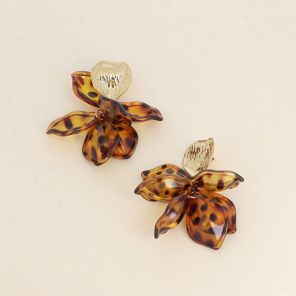 Oorbellen - Dahlia Leopard - Luxedy