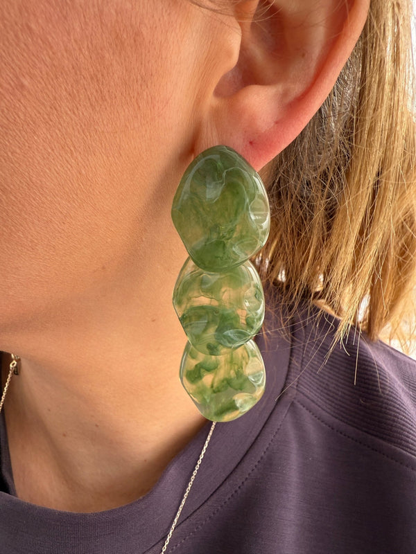 Oorbellen - Elise Emerald Green - Luxedy