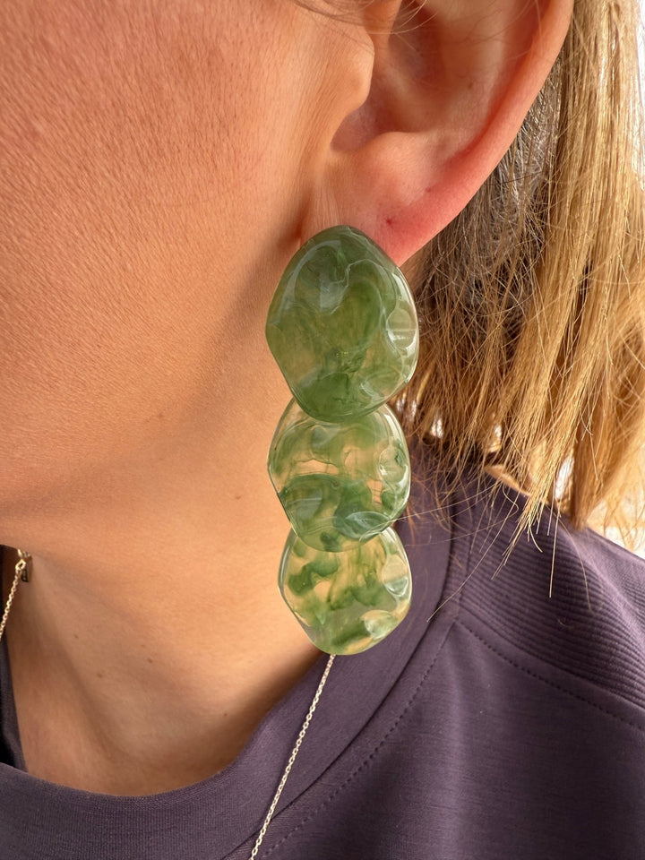 Oorbellen - Elise Emerald Green - Luxedy