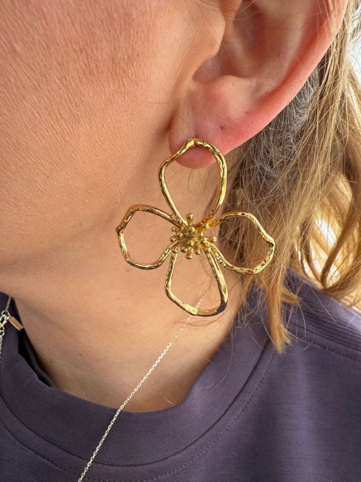 Oorbellen - Florence Flower Gold - Luxedy