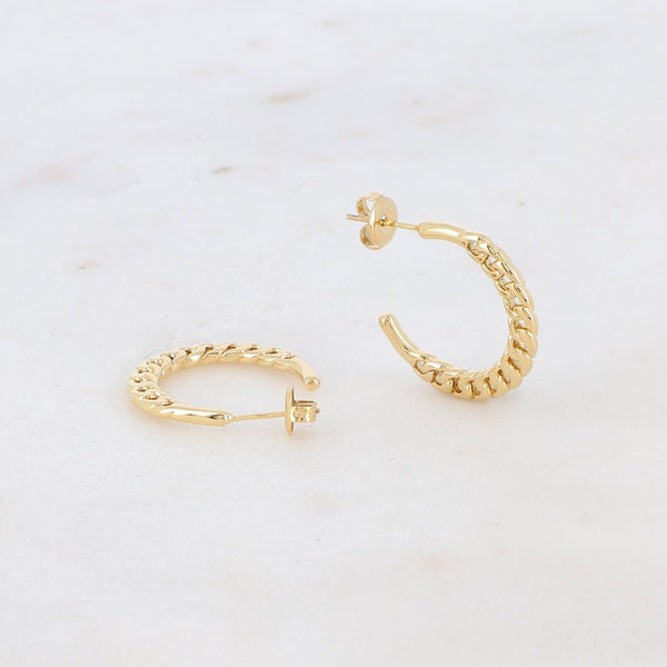 Oorbellen - Jeanne Weave Hoops (25mm) - Luxedy
