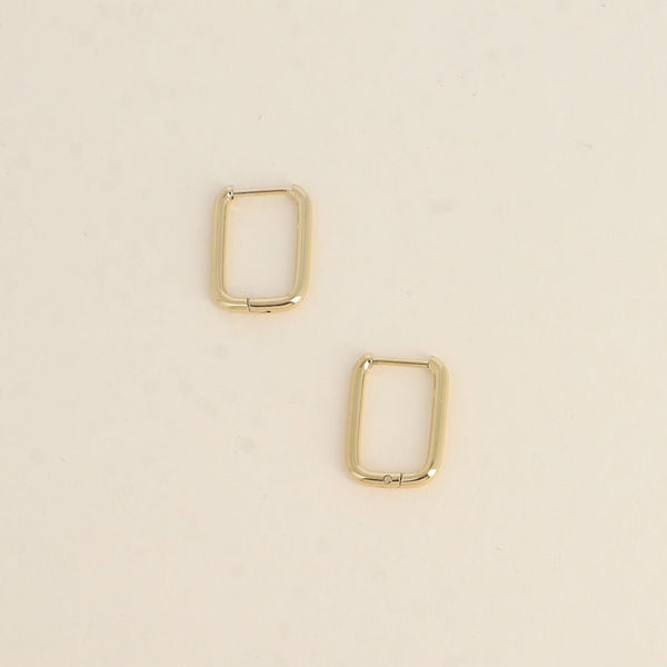 Oorbellen - Leona Square Hoop (12x18mm) - Luxedy