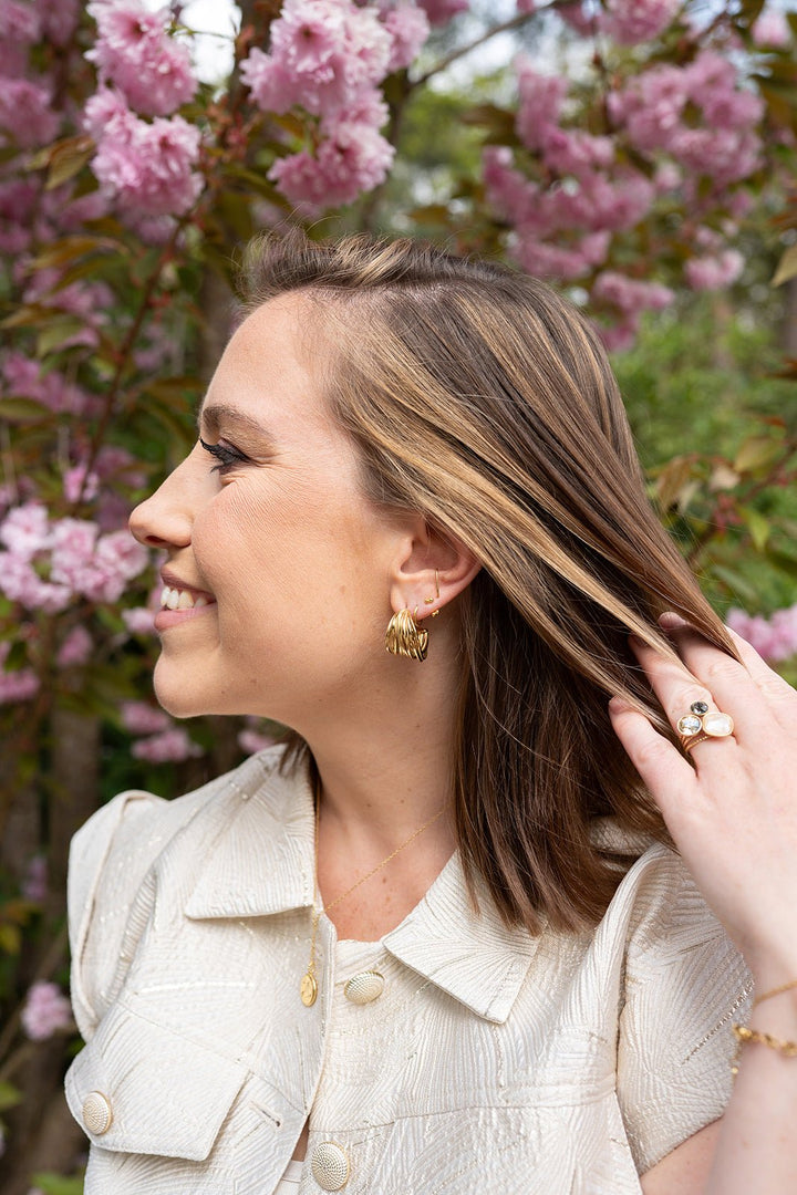 Oorbellen - Medium CrissCrossed Liana - Luxedy