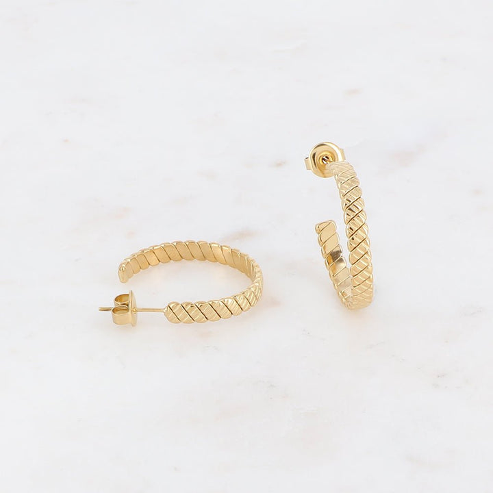 Oorbellen - Solène Gold Creolen - Luxedy