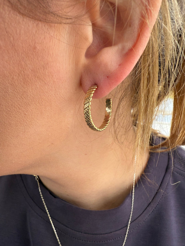 Oorbellen - Solène Gold Creolen - Luxedy