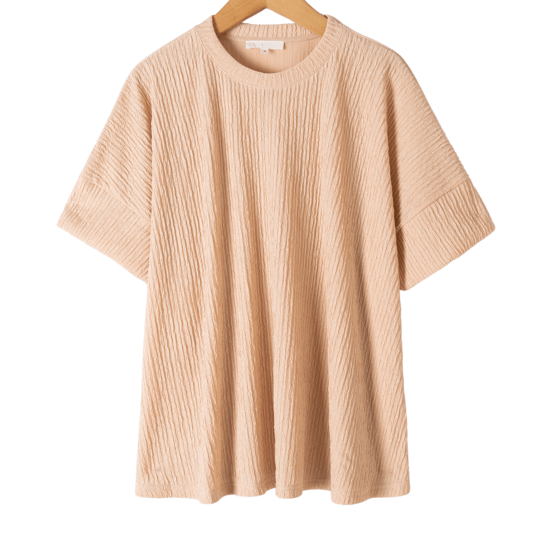 Oversized Shirt Ivy Beige - Luxedy