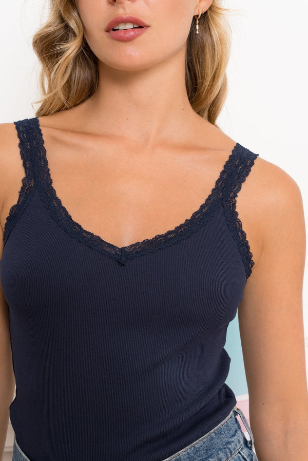 Rani Top Navy Blauw - Luxedy