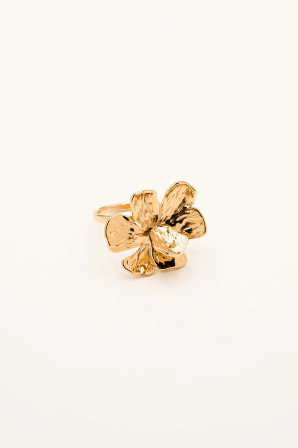 Ring - Eliane Textured Flower - Luxedy