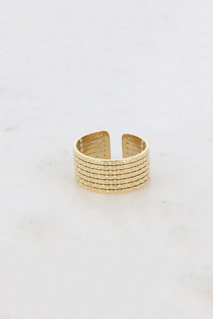 Ring - Sofi Hammered Lines - Luxedy