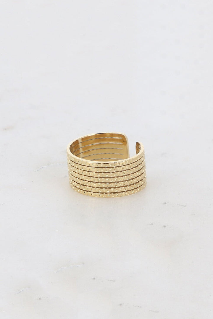 Ring - Sofi Hammered Lines - Luxedy