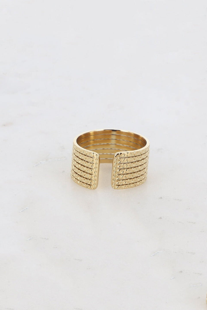 Ring - Sofi Hammered Lines - Luxedy