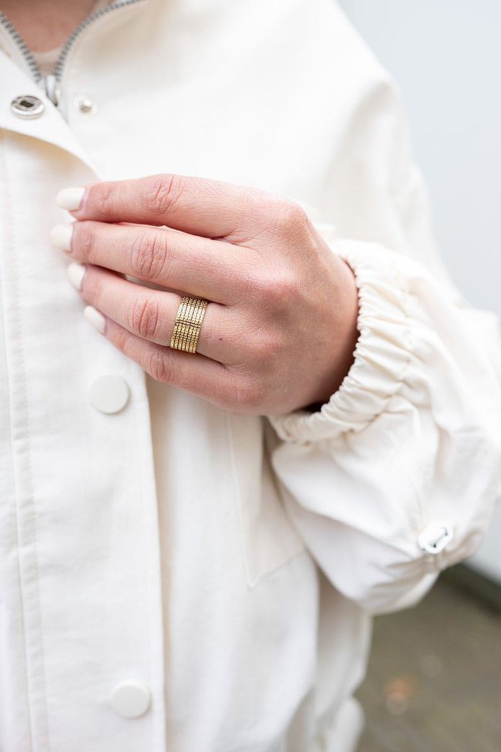Ring - Sofi Hammered Lines - Luxedy