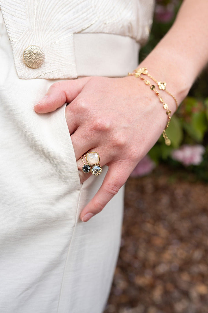 Ring - Triology Swarovski® Beige - Luxedy
