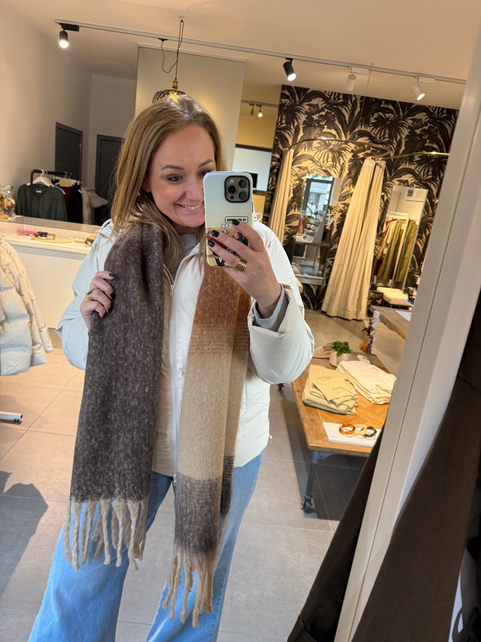Sjaal Aurélie Autumn Brown - Luxedy
