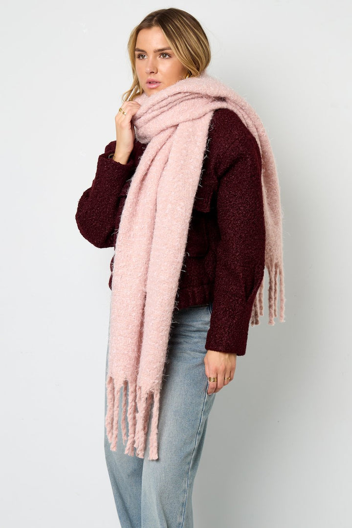 Sjaal Jessy Pink Soft Glitter - Luxedy