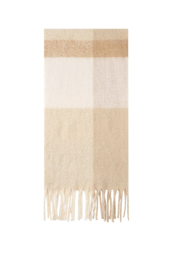 Sjaal Julie Beige Plaid - Luxedy
