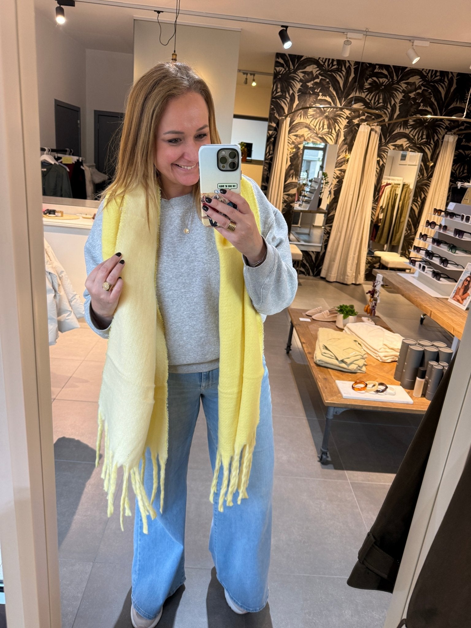 Sjaal Mila Butter Yellow (duo color) - Luxedy