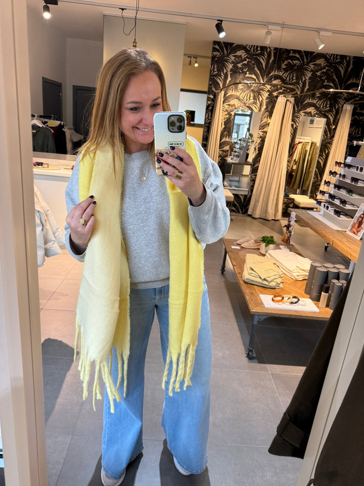 Sjaal Mila Butter Yellow (duo color) - Luxedy