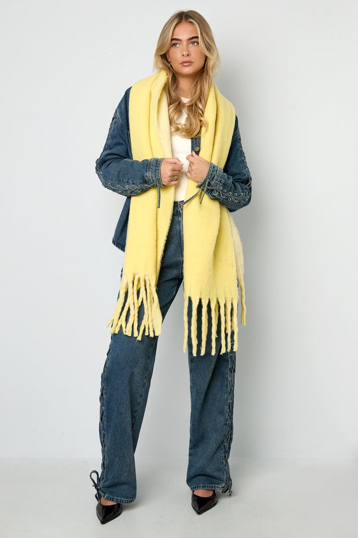 Sjaal Mila Butter Yellow (duo color) - Luxedy