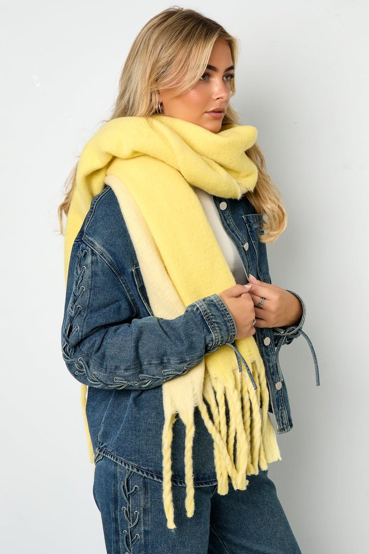 Sjaal Mila Butter Yellow (duo color) - Luxedy