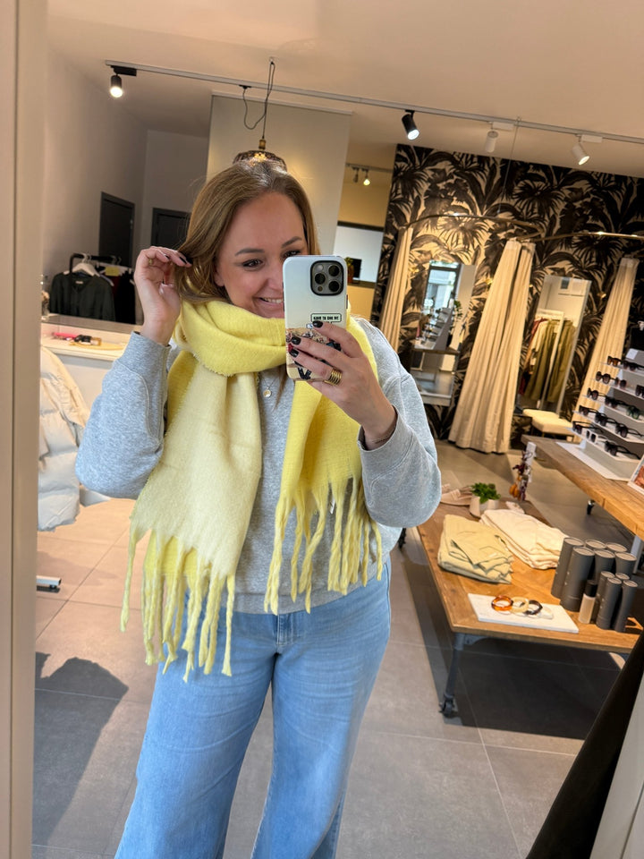 Sjaal Mila Butter Yellow (duo color) - Luxedy