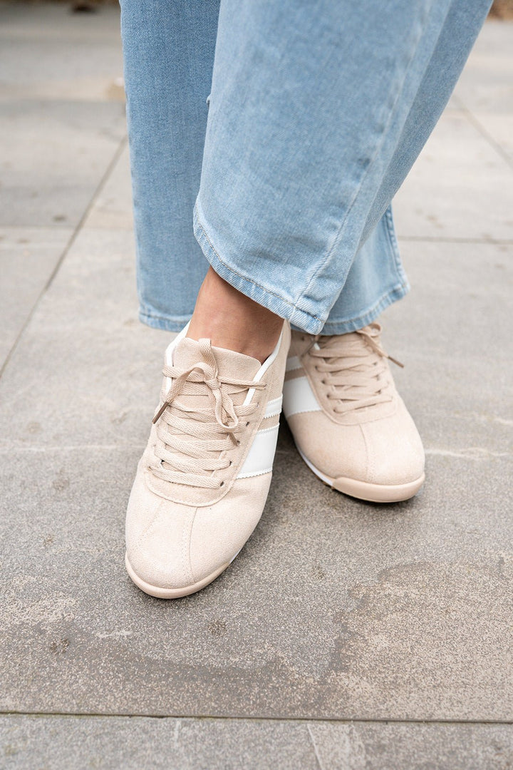 Sneakers Camille Beige - Luxedy