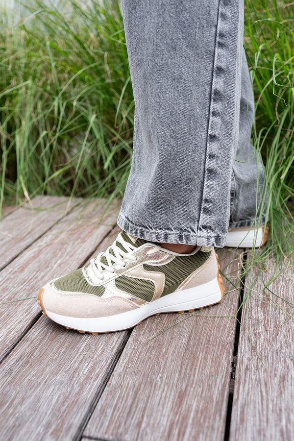 Sneakers Sienna Olive Green - Luxedy