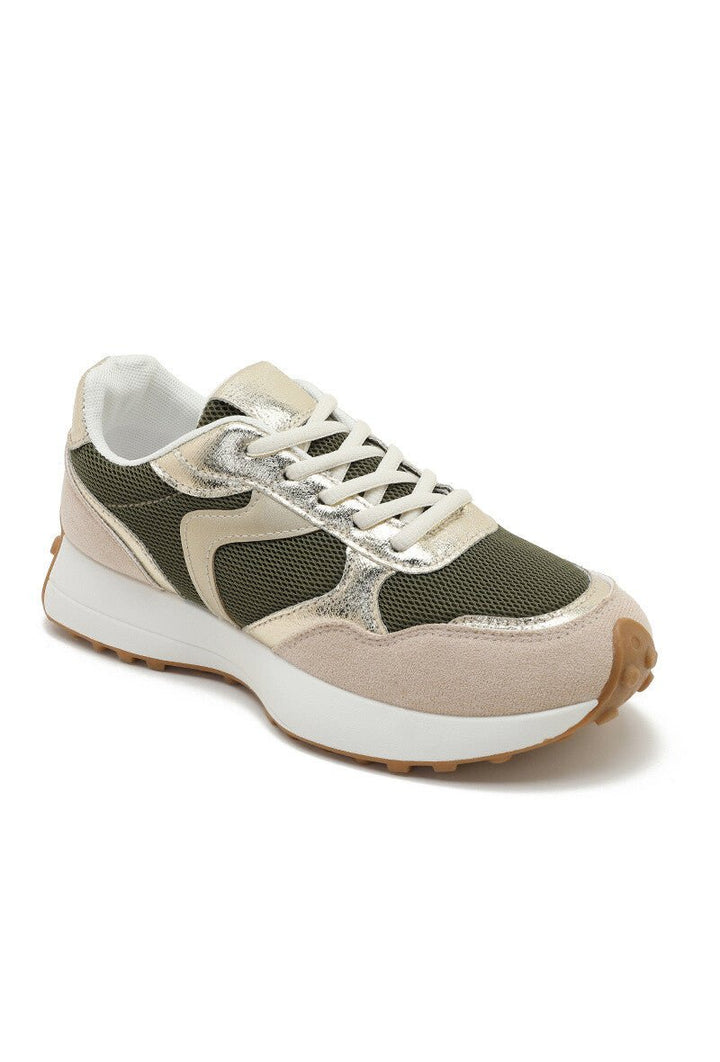 Sneakers Sienna Olive Green - Luxedy