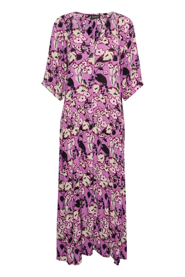 Soaked in Luxury - Jurk Zaya Flowy Maxi Liatris Purple - Luxedy