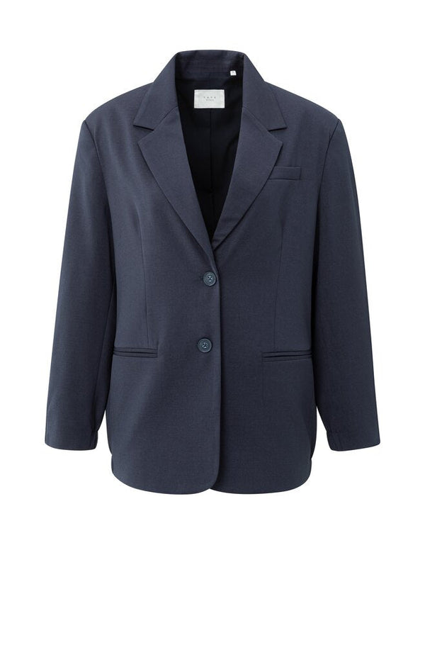 YAYA - Blazer Woven Loose Fit Inkwell Blue - Luxedy