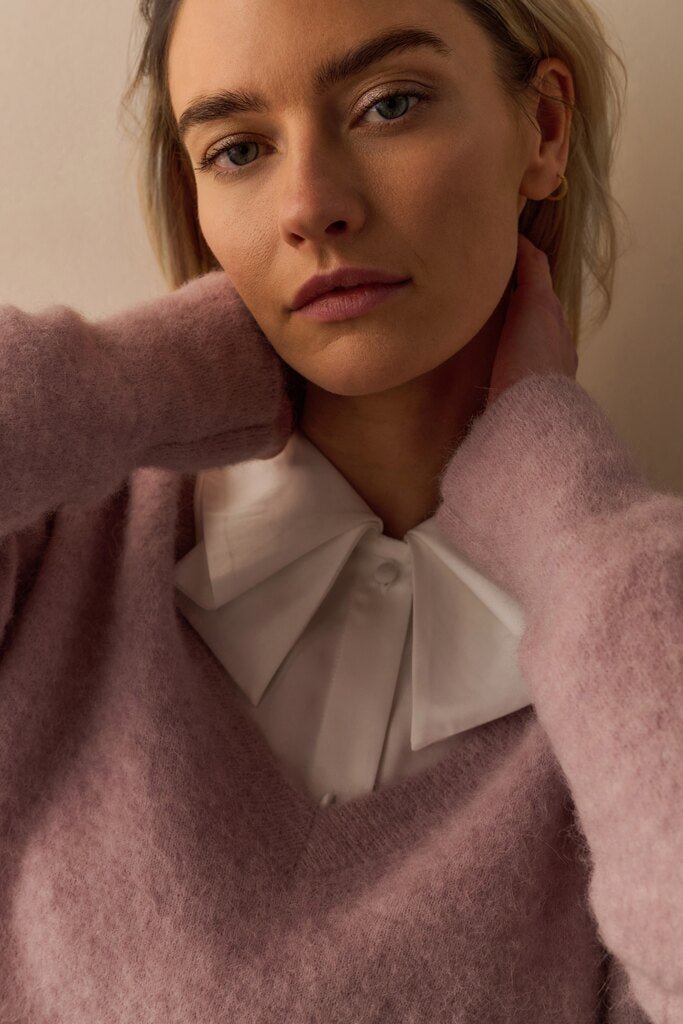 YAYA - Blouse Bow Collar Pure White - Luxedy